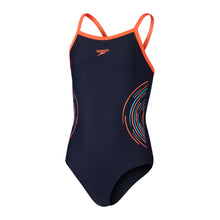 Load image into Gallery viewer, Drop-Ripple Girls Thinstrap Muscleback (True Navy/Siren Red, Picton)