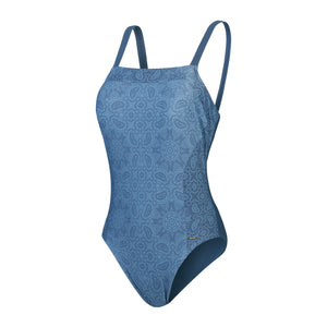 Amberglow Shaping Printed Square Neck (Spruce Blue)