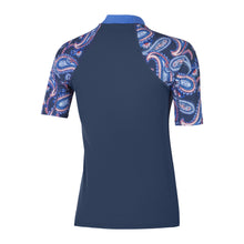 Load image into Gallery viewer, Printed Short Sleeve Rash Top Paisley Print (Spruce Blue)