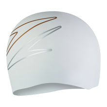 Load image into Gallery viewer, Silver Gold Printed Silicone Swimcap