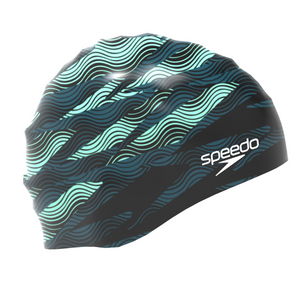 Dark Teal Semi Tide Printed Silicone Cap