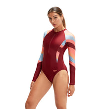 Load image into Gallery viewer, Wave Oxblood Long Sleeve Paddle Suit