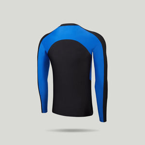 Wave Chasers Male Long Sleeve Rash Top Sun Protection (True Cobalt)