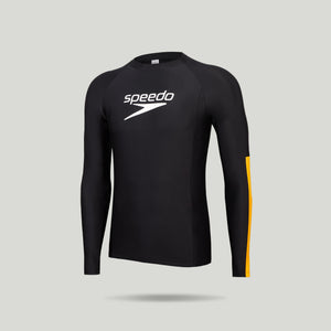 Wave Chasers Male Long Sleeve Rash Top Sun Protection (Mandarin Peel)