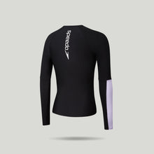 Load image into Gallery viewer, Wave Chasers Female Zip Long Sleeve Rash Top Sun Protection (Lilac Pear)