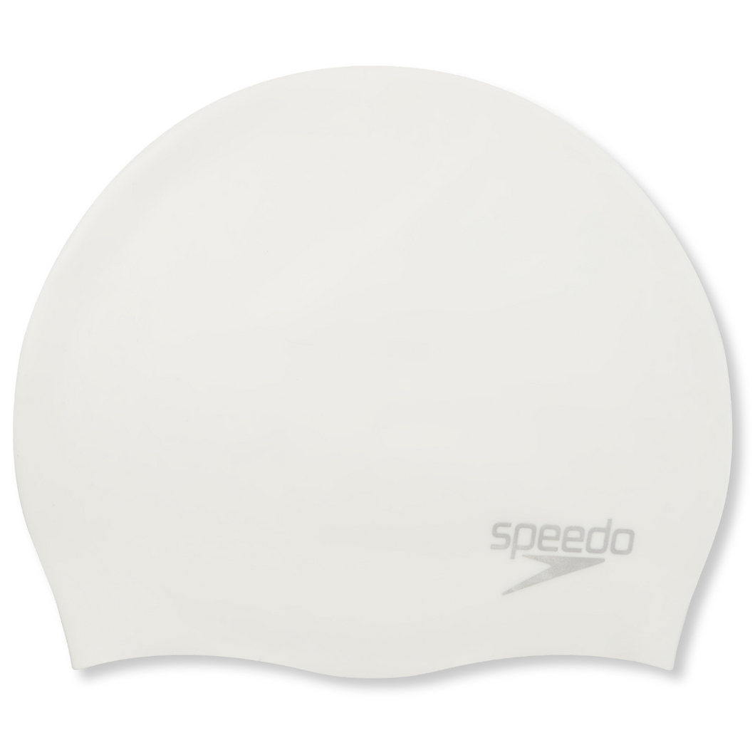 Plain Moulded Silicone Cap (White/Silver)