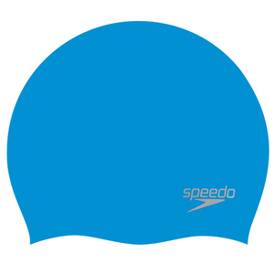 Plain Moulded Silicone Cap (Blue/Chrome)