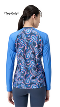 Load image into Gallery viewer, Paisley Print Printed Long Sleeve Swim Tee