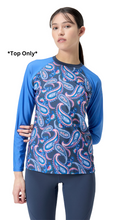 Load image into Gallery viewer, Paisley Print Printed Long Sleeve Swim Tee