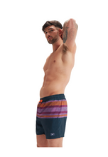 Load image into Gallery viewer, Carrot Cake Crochet Stripe Placement Leisure 16&quot; Watershort