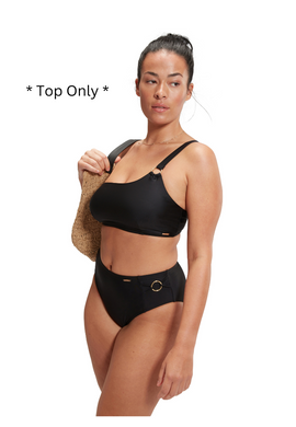 Black Shaping Asymmetric Bikini Top