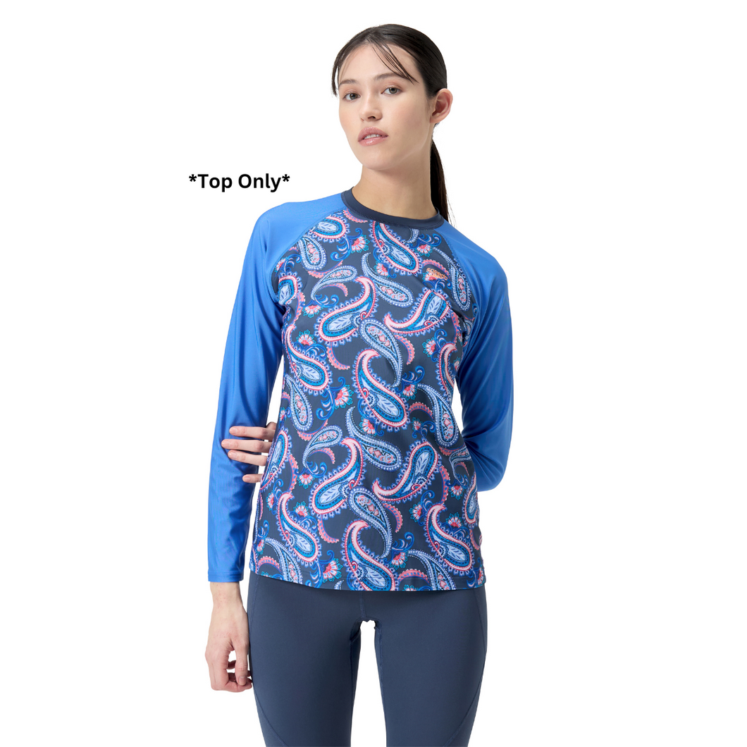 Paisley Print Printed Long Sleeve Swim Tee