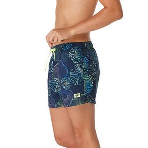 Sharp Green Printed Volley 14" Watershort