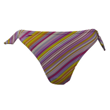 Load image into Gallery viewer, Tied Halter Bikini Bottom (Sunshine Stripe Candy)
