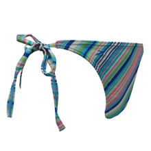 Load image into Gallery viewer, Tie Side Tri Bikini Bottom (Sunshine Stripe Reef)