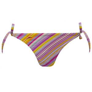 Tie Side Tri Bikini Bottom (Sunshine Stripe Candy)