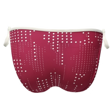Load image into Gallery viewer, Tie Side Tri Bikini Bottom (BV Polka Ribes/White)