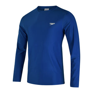 Ammonite Blue Printed Long Sleeve Swim Tee