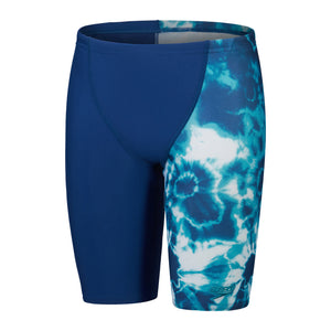 Boys Tie Dye Digital Allover V-Cut Jammer (Ammonite Blue)