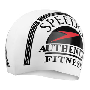 Authentic Fitness Slogan Printed Swimcap