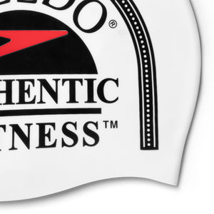 Authentic Fitness Slogan Printed Swimcap