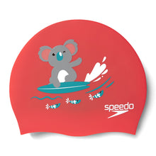 Load image into Gallery viewer, Junior Surfs Up Koala Silicone Swimcap