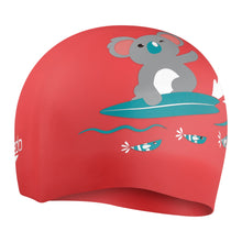 Load image into Gallery viewer, Junior Surfs Up Koala Silicone Swimcap