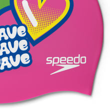 Load image into Gallery viewer, Be Brave Jr Slogan Silicone Swimcap