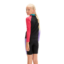 Load image into Gallery viewer, Girls Colourblock Rash Top &amp; Jammer Set