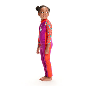 Surfs Up Pesca Pink Printed All-in-One Sunsuit