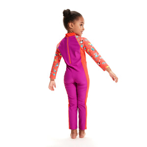 Surfs Up Pesca Pink Printed All-in-One Sunsuit
