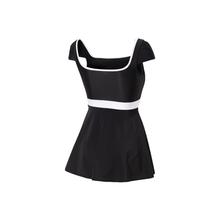 Load image into Gallery viewer, LBD Bubble Sleeve Swimdress - Charmed Romance